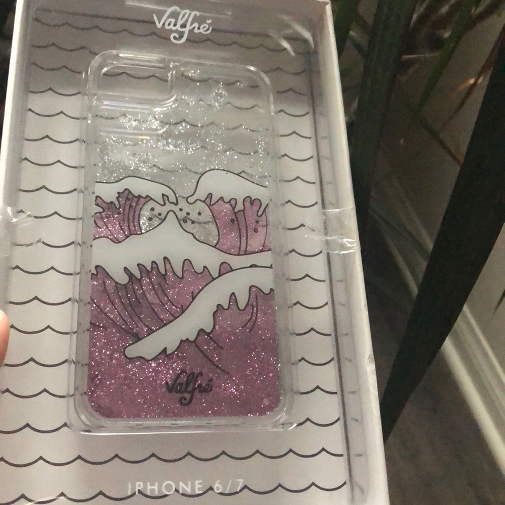 Glitter meditation phone case.